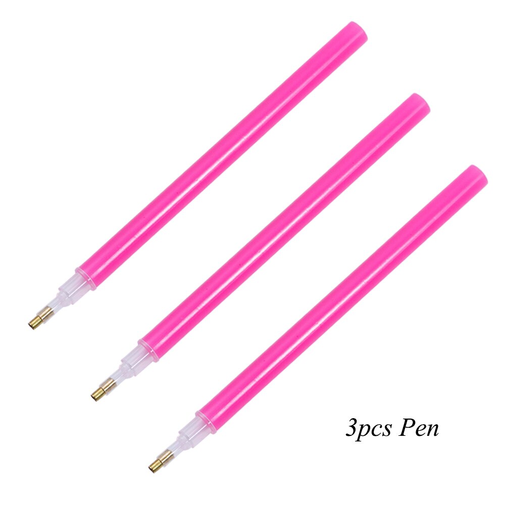1 Set Nail Art Tools Dotting Pen Rhinestone Studs Picker Diamond Dots Painting Clay Nail Gems Holder Storage Display Tools JI992: 3pcs Pen