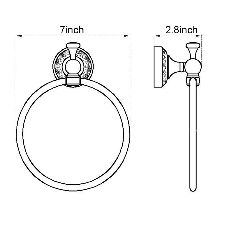 2 Pack Handdoek Houder Ring Ronde Wandmontage Baden Handdoekenrek Keuken Badkamer Accessoires