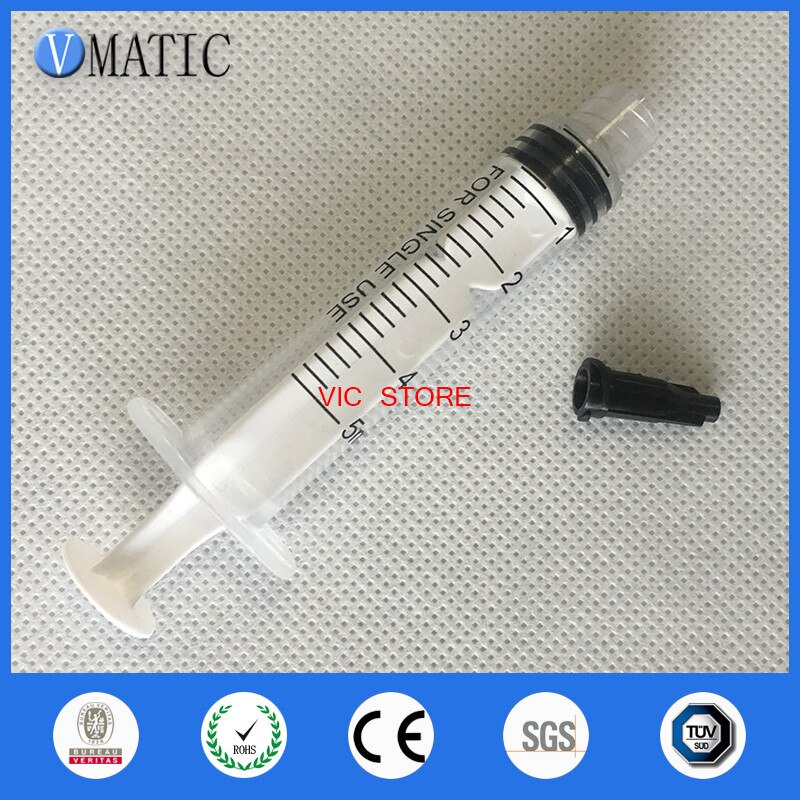 Top Seller Glue Dispensing Plastic Manual 5Cc/Ml 10 Sets With Caps/Stopper Dispenser Syringes