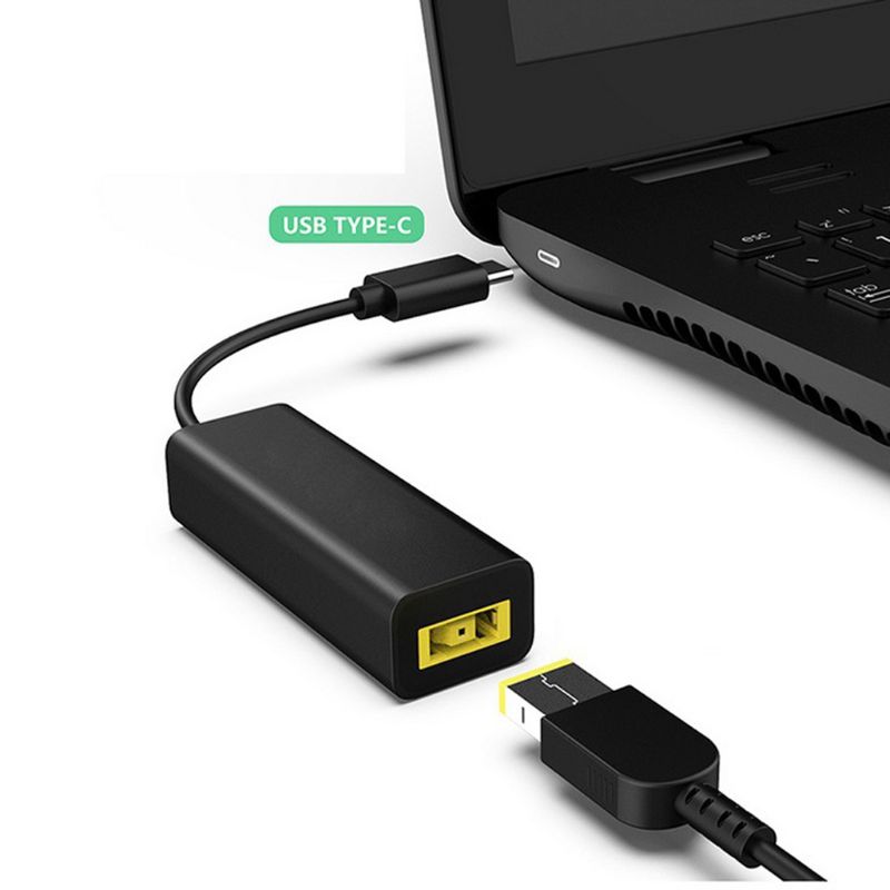 DC USB Type C Male Power Charger Converter Adapter Connector For Lenovo Dell Hp Asus Laptop Adapter 20V 3.25A Square Plug Female