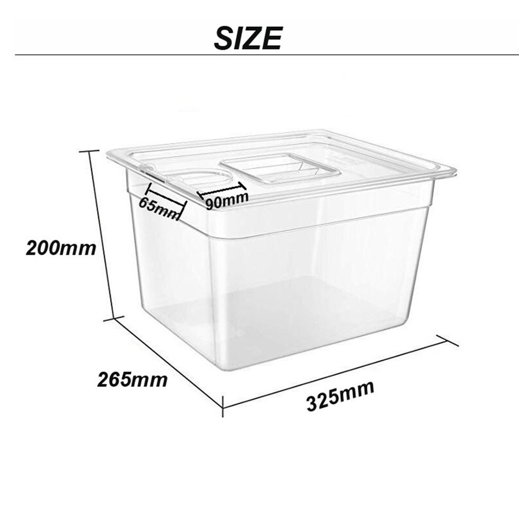 Sous vide container bøf maskine beholder med låg vandtank bad til cirkulator sous vide kulinarisk nedsænkning langsom komfur