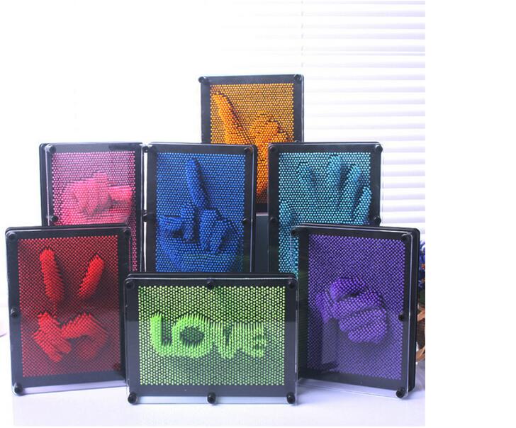 3D Clone Modellering Pin Art Drie-Dimensionale Kleur Relief Pin Baby Krijgt Gezicht Hand Model 3D Clone Pin Art plastic Speelgoed Leuk Spel