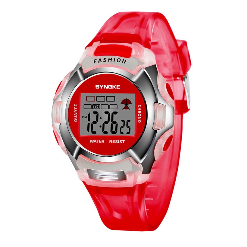 Waterdichte Kinderen Horloge Jongens Meisjes LED Digitale Sport Horloges Plastic Kids Alarm Datum Casual Horloge 6 Kleuren
