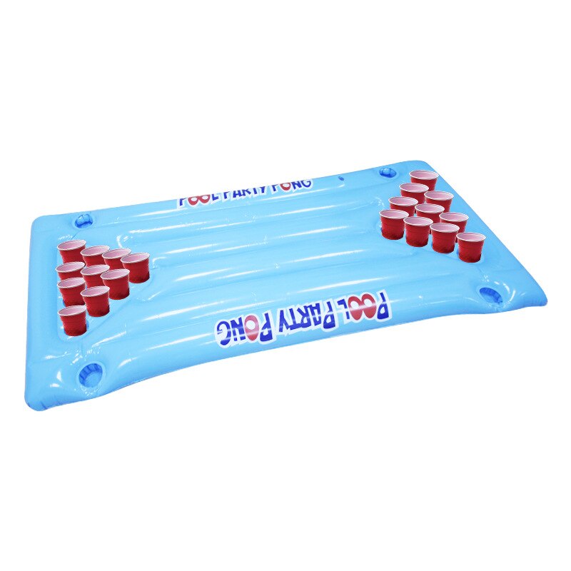 PVC aufblasbare schwimm reihe aufblasbare tasse loch schwimm reihe wasser lounge stuhl tisch tennis spiel schwimm reihe