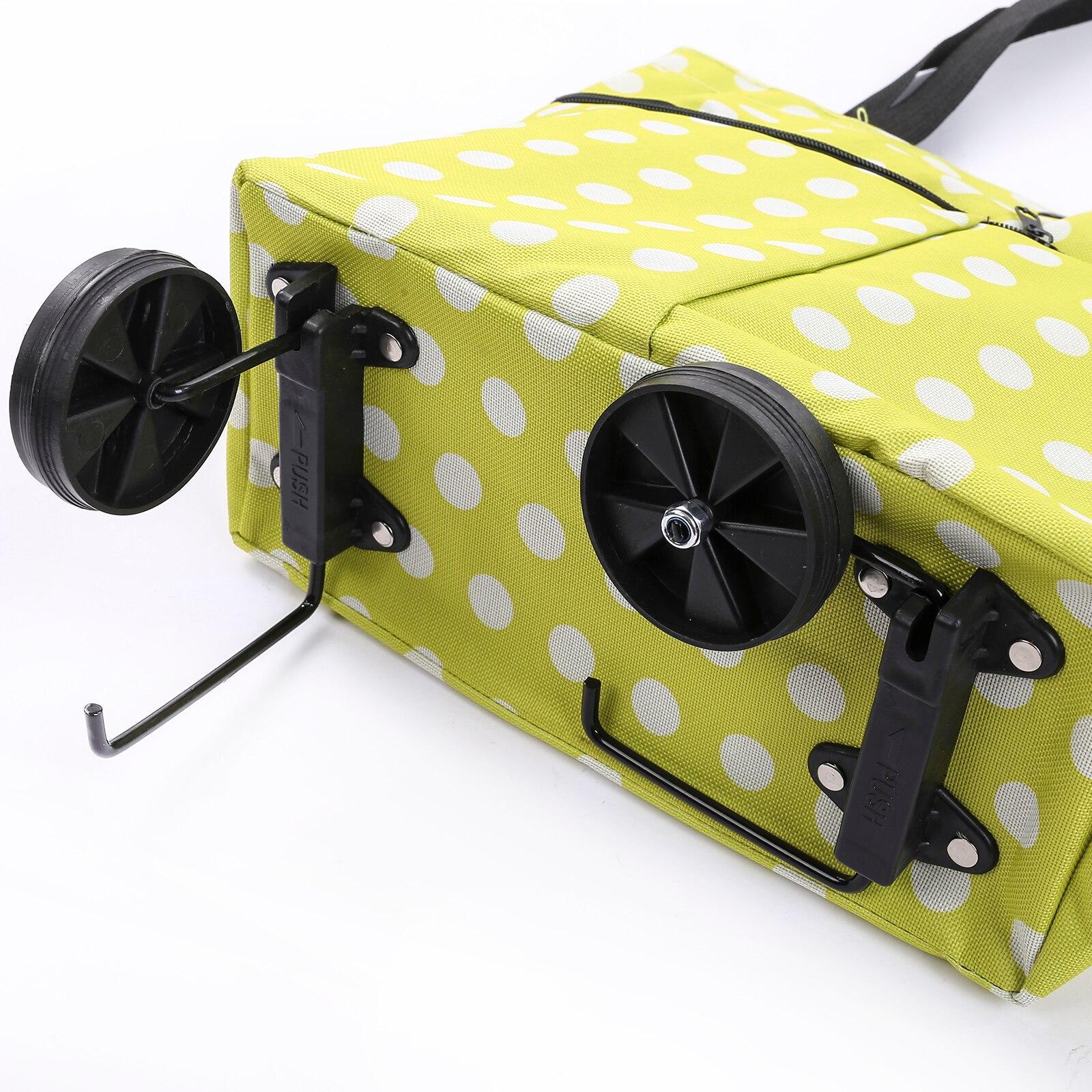 12 Stijlen Mode Zakken Opvouwbare Boodschappentas Met 2 Wielen Draagbare Winkelwagen Trolley Kruidenier Bagagedrager Winkelwagen Tas