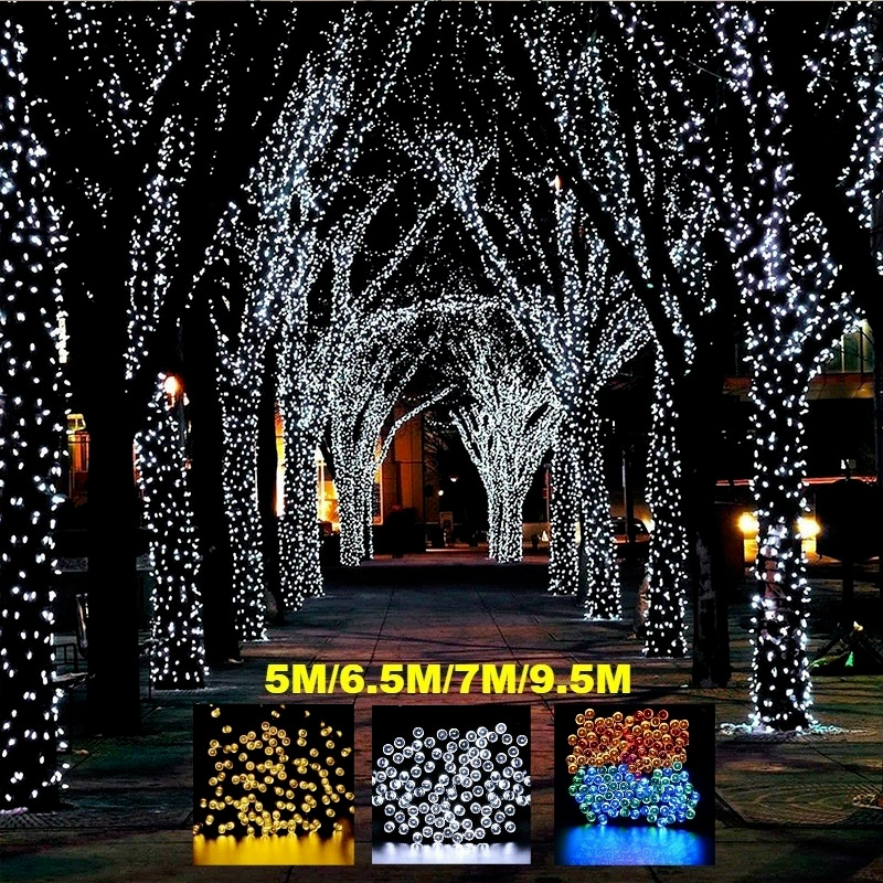 LED Solar Light String Outdoor Small Lantern Chandelier Lawn Garden Decoration Terrace Garden Fluorescent Lamp Decoration
