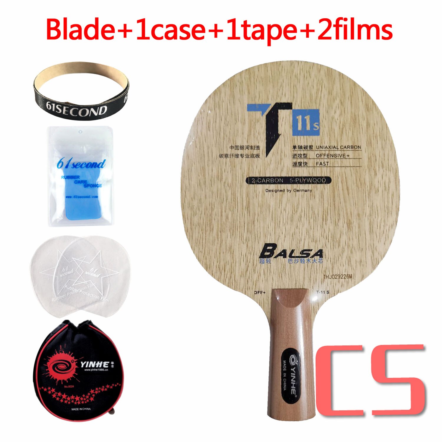 Galaxy Melkweg Yinhe T-11 + T 11 + T11 + T11S T-11S Limba Balsa Off Tafeltennis Blade Voor pingpong Racket: CS T11S with YM