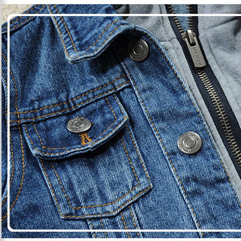 Kids Jean Jacket Spring/Autumn Brand Children Hooded Denim Coat For Boys Girls 2-14 Years Outerwear LM074