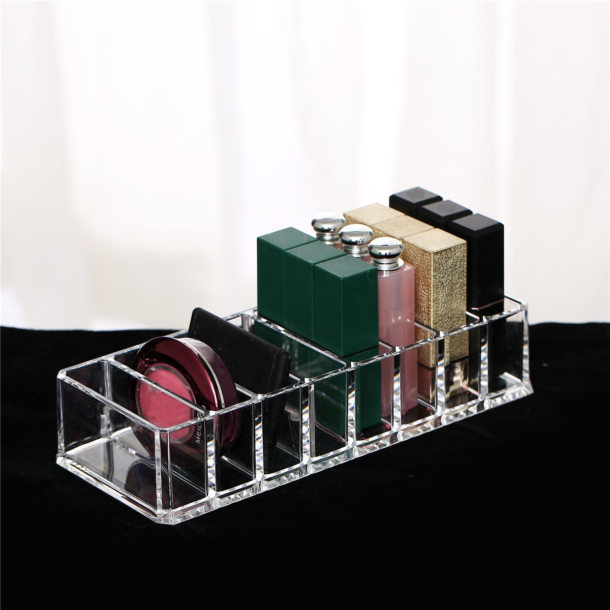 8 Rooster Clear Acryl Oogschaduw Lipsticks Houder Plank Make Up Gereedschap Make-Up Borstel Organizer Cosmetische Storage Box Case