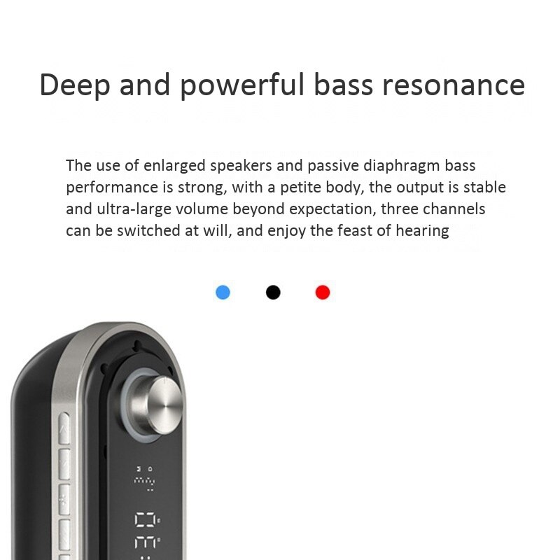 Mini Bar Speaker Clock Alarm Clock Dual Speakers Bluetooth Speakers B Sound Blaster