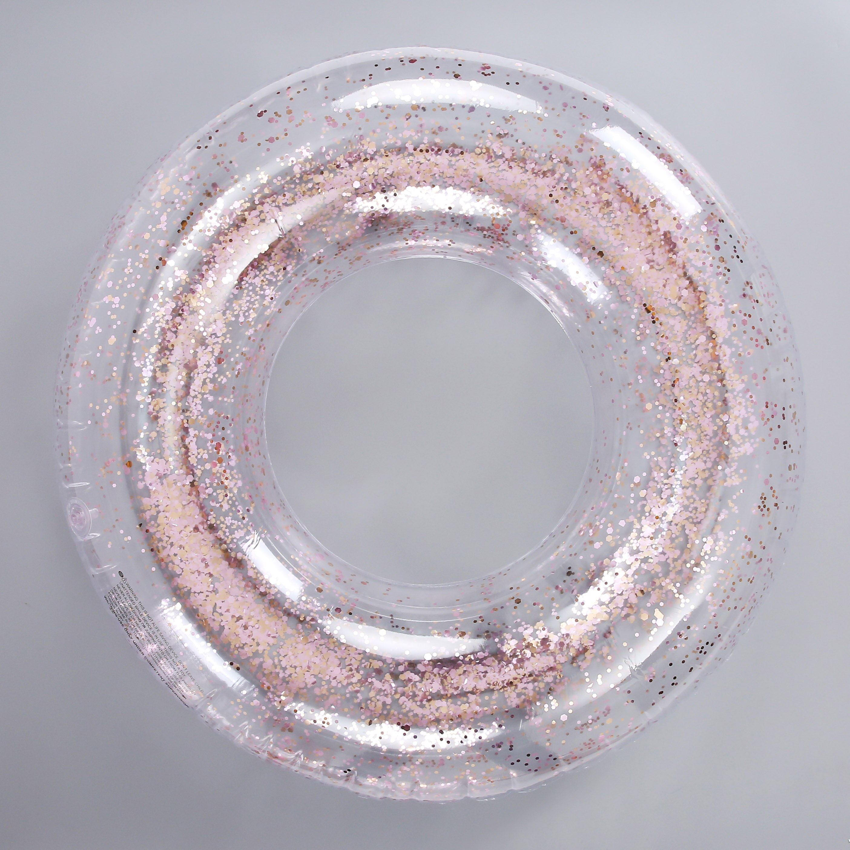 Inflatable Pool Rose Gold Glitter Swim Ring Swimming Tool Pool Life Buoy pool floats For Adult Pool: 90cm pink