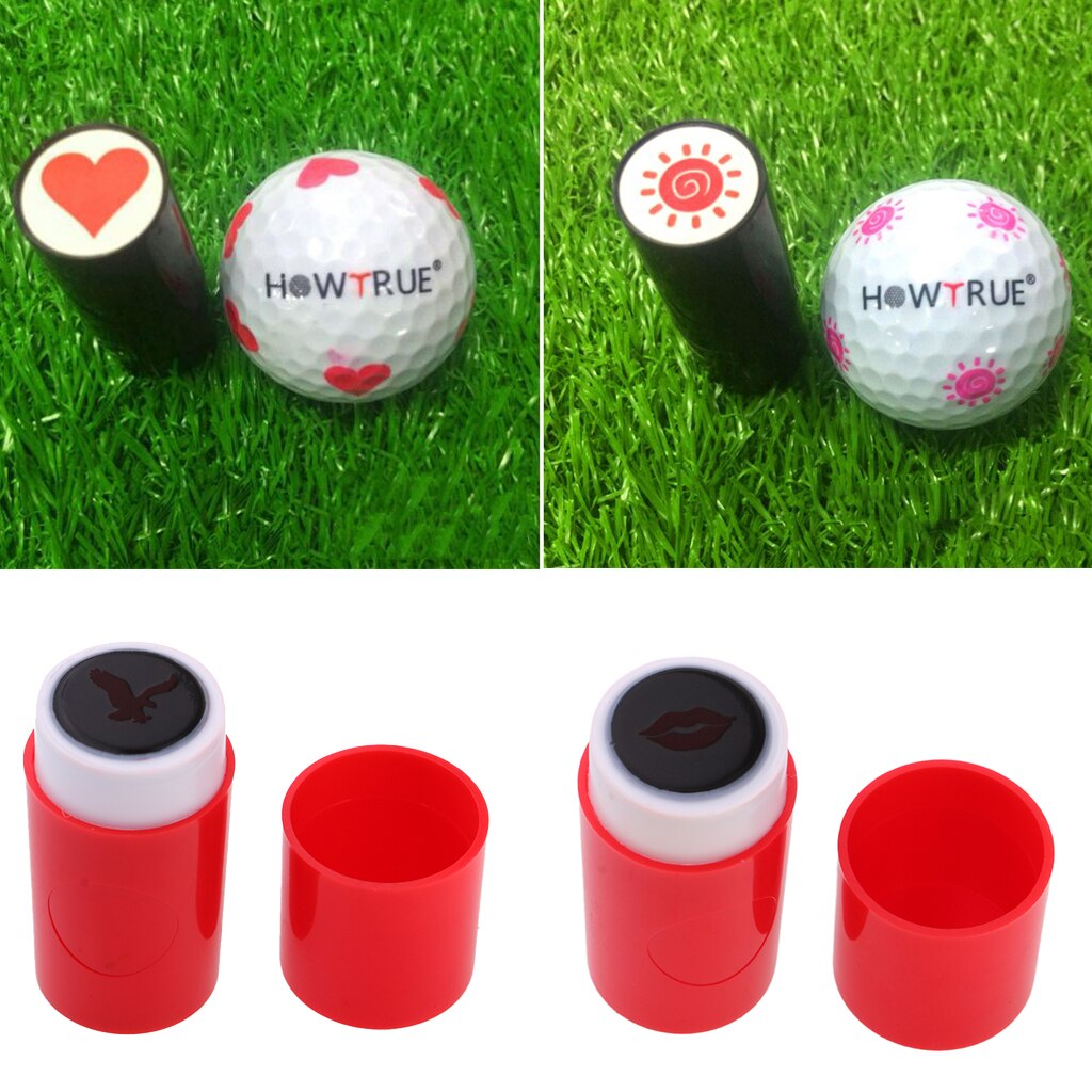 4x Colorfast Quick-dry Golf Ball Stamp Stamper Marker Eagle Sun Heart Eagle