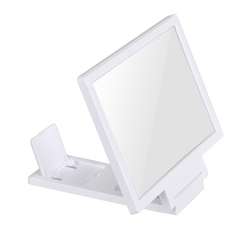 3D Hd Stand Screen Versterker Mobiele Telefoon Vergrootglas Voor Video Vouwen Vergrote Ogen Bescherming Houder Universele: white