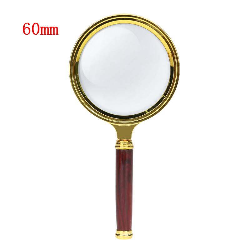 60/70/80mm 10X Portable Magnifying Glass Handheld Magnifier High Definition Reading Eye Loupe Magnifying Glass Reading Jewelry: 60mm