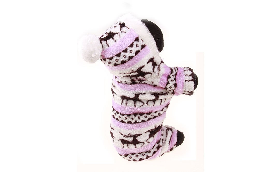 Manteaux de noël pour chiens | Pull pour chiot chat, vêtements chauds, pull-over, tricot, Costume à capuche,: Rose / L