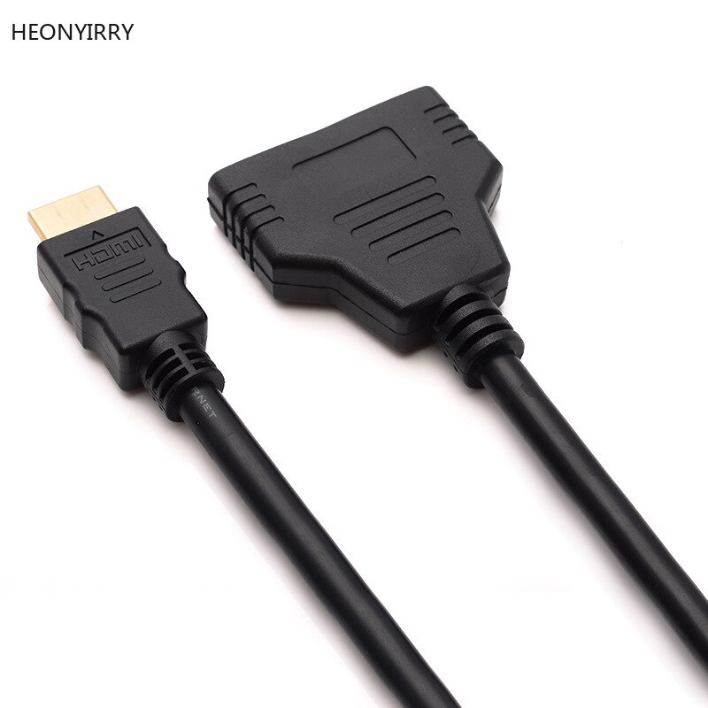 Hdmi Splitter Kabel 1 Male Naar Dual Hdmi 2 Female Y Splitter Adapter In Hdmi Hd Lcd Led Tv 30cm 1 In 2 Splitter Adapter Converter