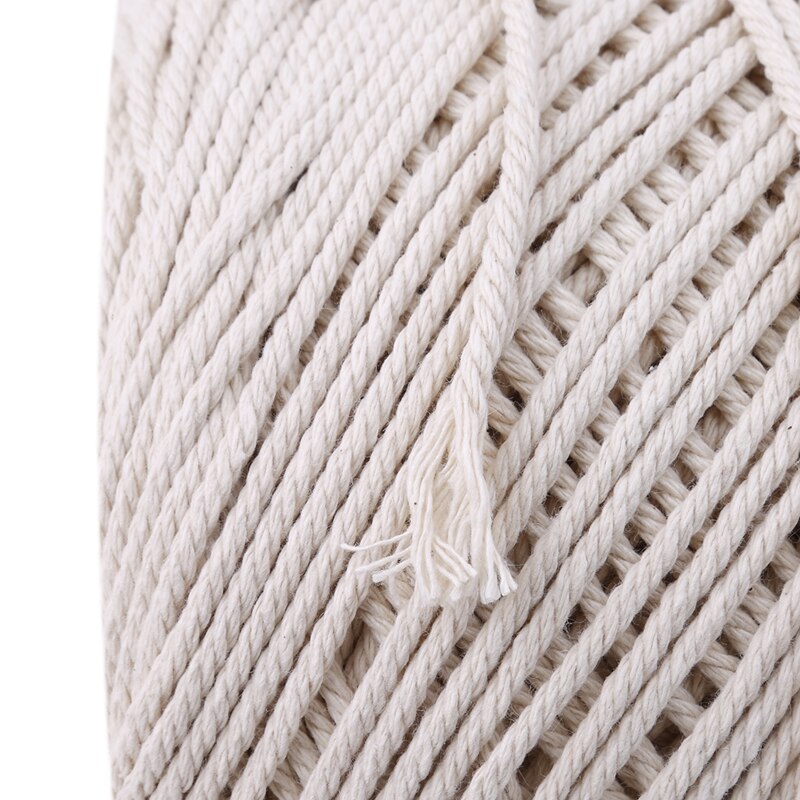 1mm/2mm/3mm Natural Handmade Cotton Cord Thread Macrame Crochet Rope DIY Hanging Tapestry Weaving Yarn Knitting Rope