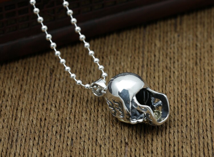 925 Sterling Silver skull key punk pendant charm men women jewelry A5011