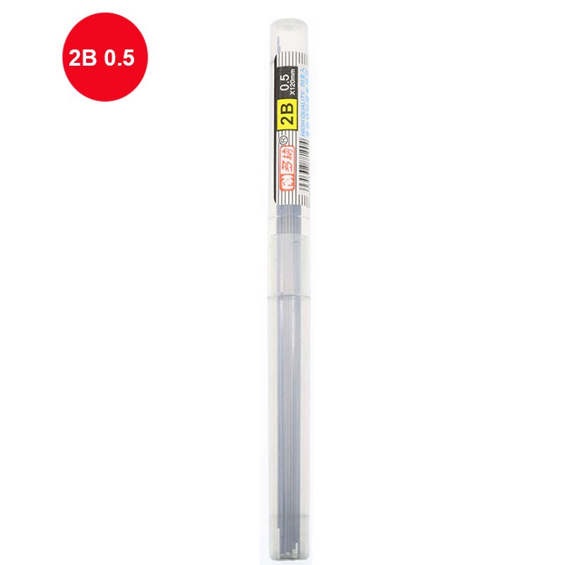 Blyerstatningskjerne 2b /  hb  / 2h bly reservetest 0.5mm / 0.7mm trykkende blyant skrivestørrelse 110mm: 2b 0.5mm