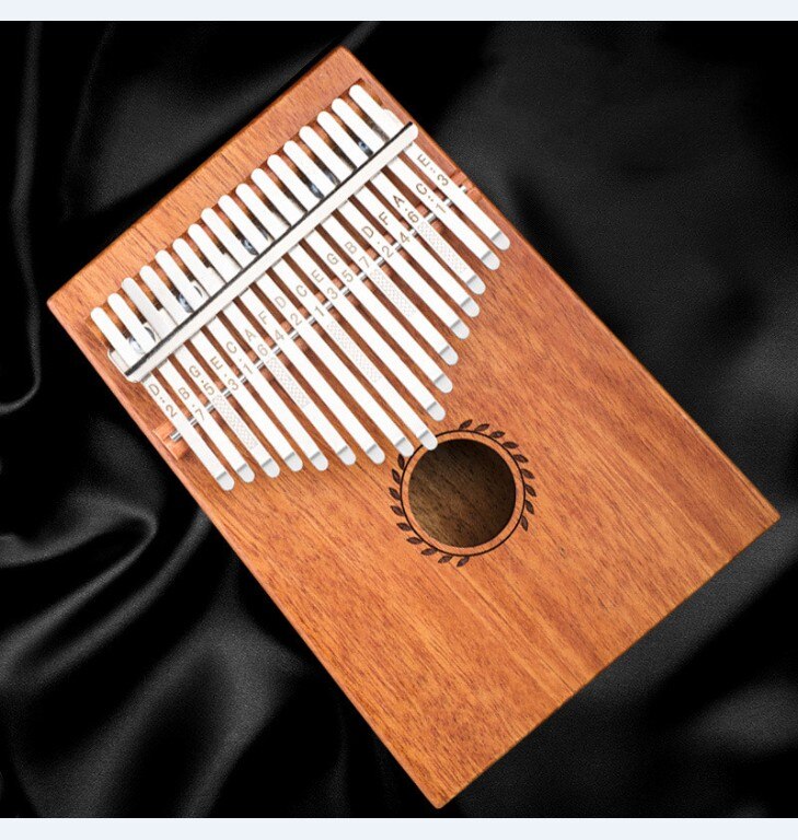 17 keys Solid Wood Kalimba Mbira Thumb 17 Key Kalimba African solid Mahogany Thumb Finger Piano: Teak Color