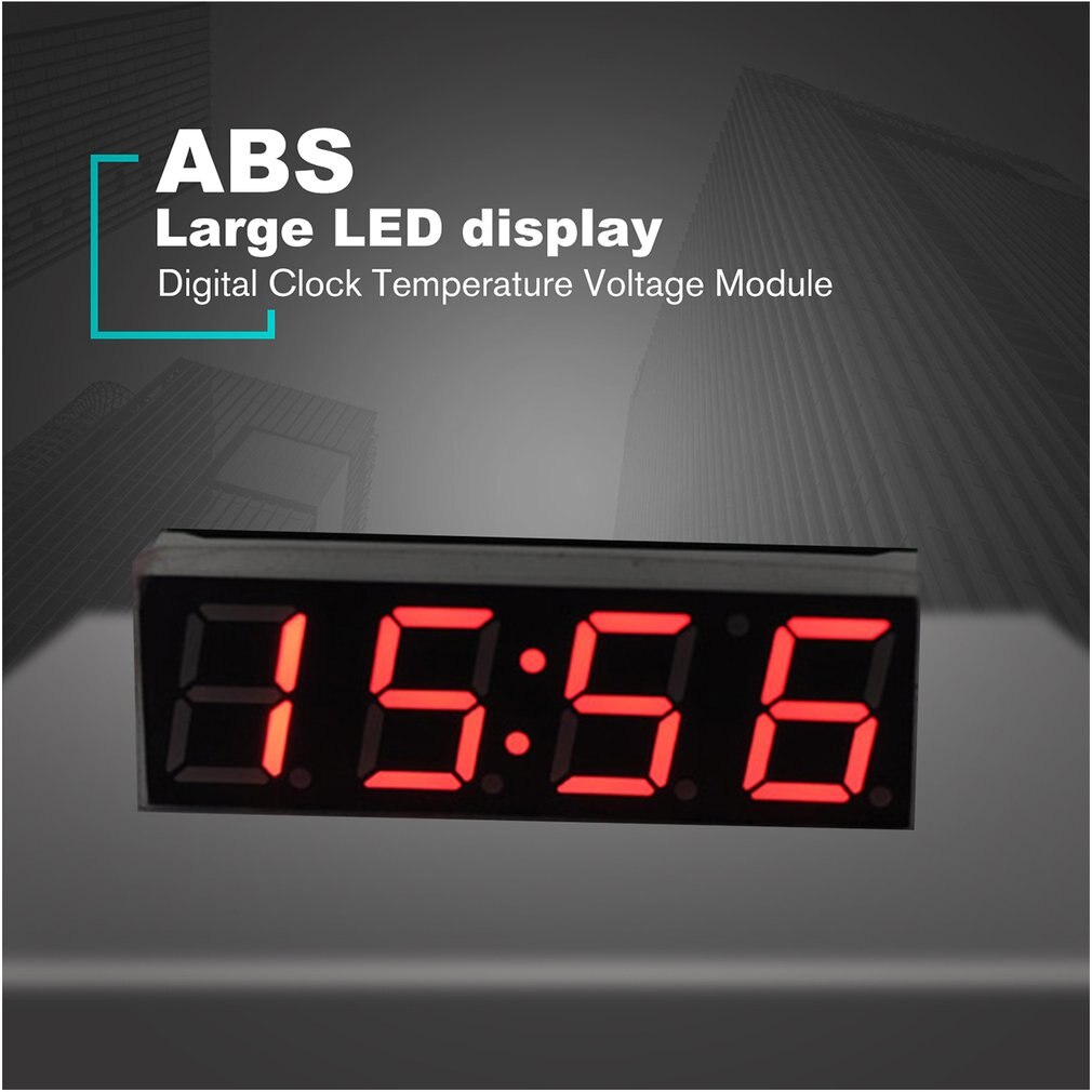 3 in 1 Digital LED Time Clock Temperature Voltage Module Mini Voltmeter Thermometer for Car Arduino Electronic DIY