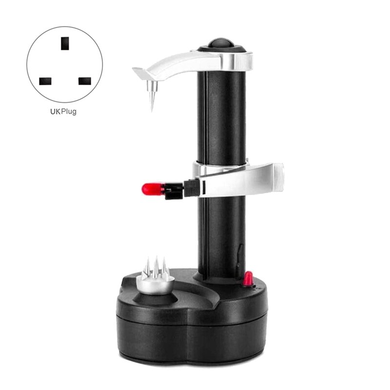 Elektrische Dunschiller Automatische Roterende Apple Dunschiller Automatische Fruit Groenten Cutter Keuken Peeling Tool, Uk Plug