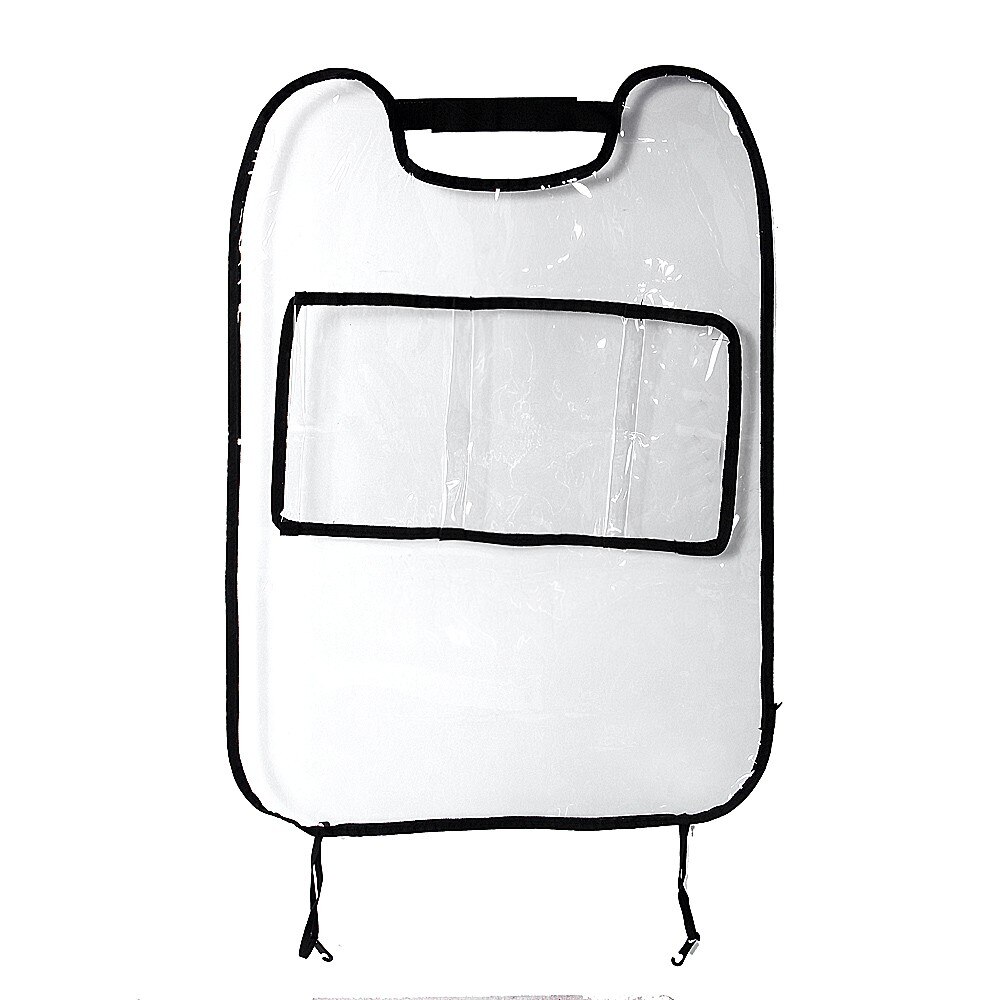 Bil baksetebeskyttelse for barn sparkematte klar bilpute pvc vanntett bilsete ryggtrekk for barn spedbarnstrekk: Lomme