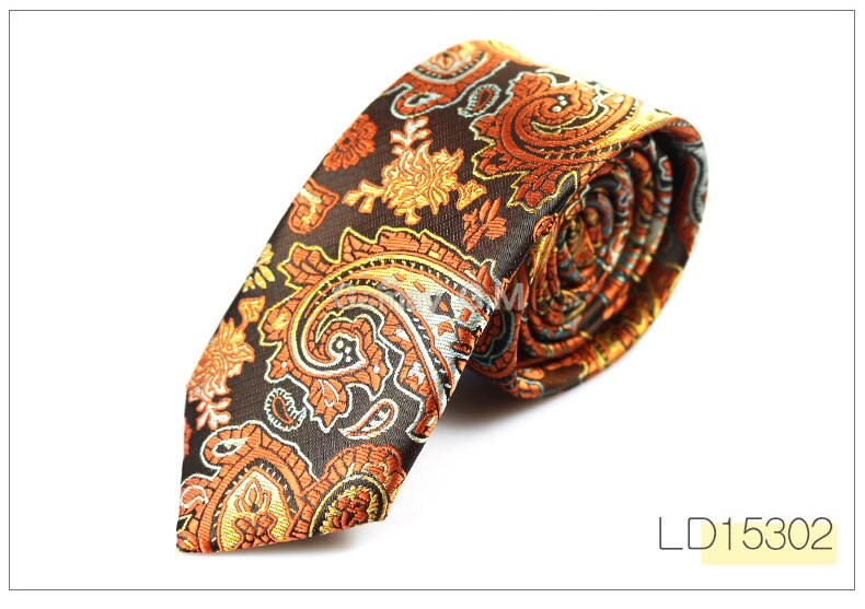 Herre slips smalt slips 6cm klassisk paisley slips til mænd formel business bryllup jakkesæt halstøj jacquard vævede slips