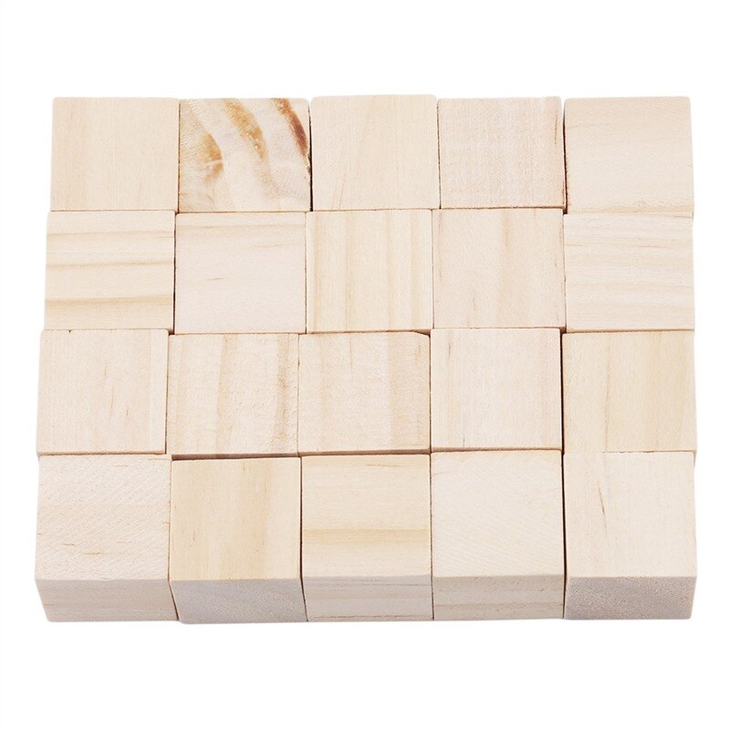 Wooden Blocks Bbay Montessori Educational Toy Cube Game For Kids Geometric Assembling Building Blocks Pine Wood: 20pcs  02