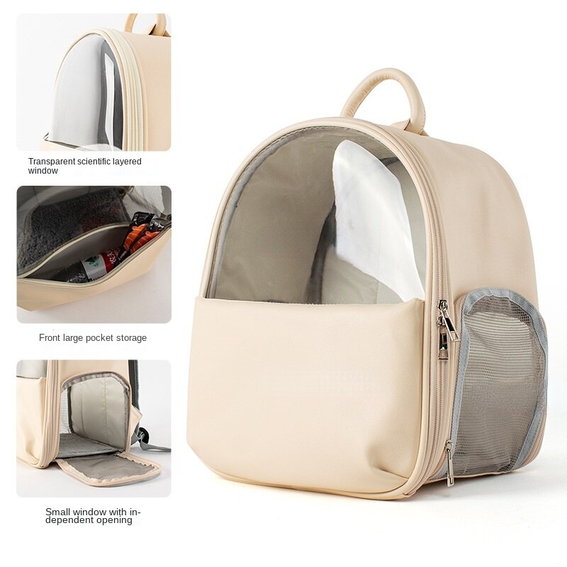 Comfortable Pet Cat Carrier Transparent Puppy Kitten Backpack Carriers Camping Travel Kennel