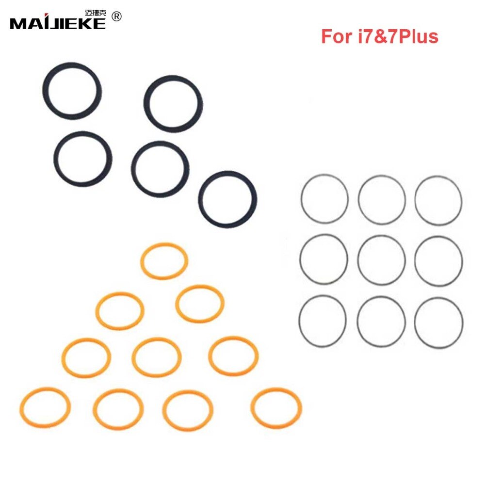 MAIJIEKE For iPhone 7&7Plus SIM Card Tray Slot Holder Silent Side Home Button Waterproof Seal Rubber Ring Circle Replacement