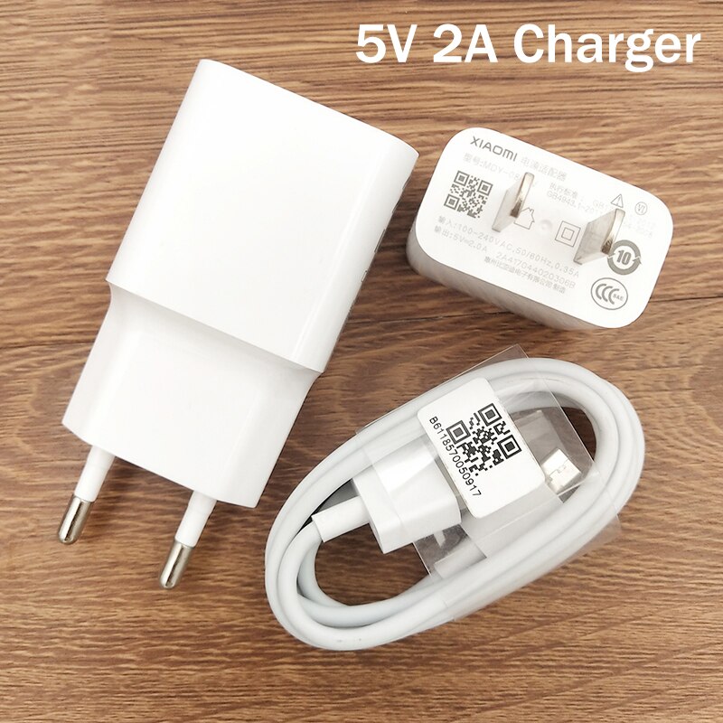 Oryginalna ładowarka USB 10w ue/usa wtyczka 5V2A Adapter Micro USB kabel dla Xiaomi Mi 4 5 S2 Redmi 9A 7A 6A 5A 4X 5 Plus uwaga 4 4X 5A