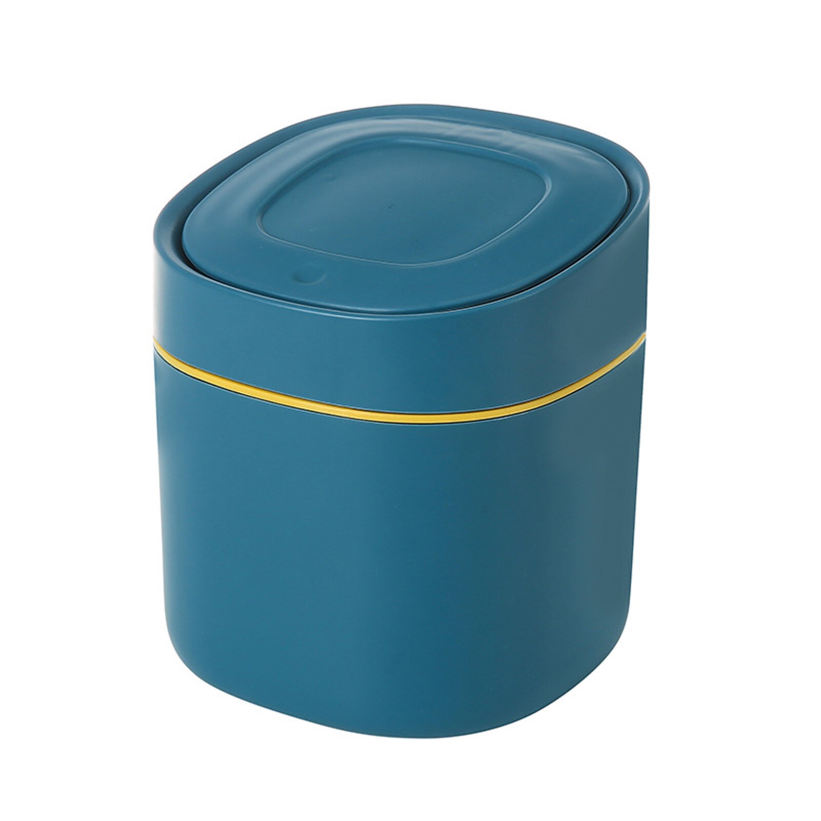 Mini poubelle de bureau, pour chambre à coucher, salon, panier de bureau Portable, couvercle à secouer, Table domestique, articles divers, outils de nettoyage: H 1