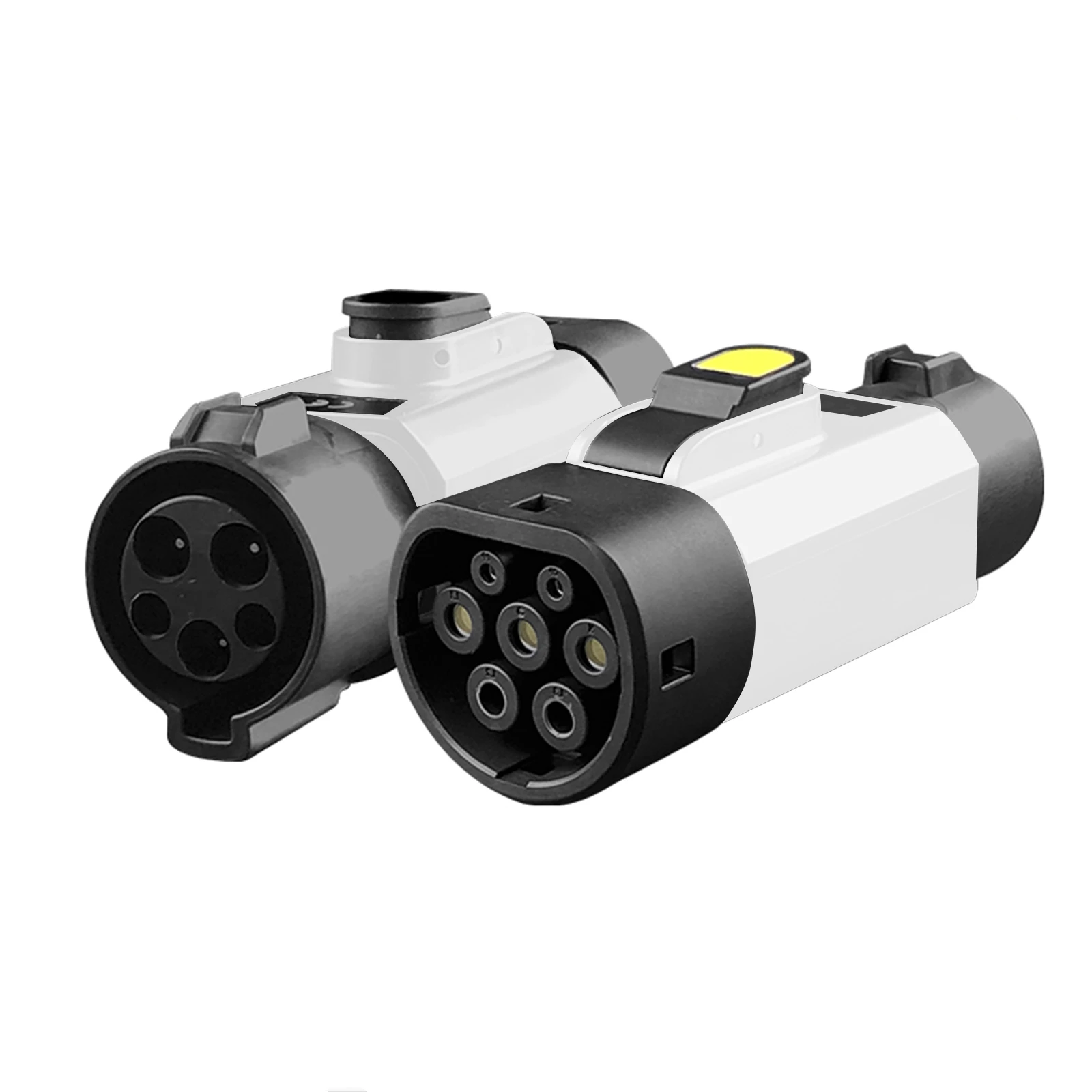 Typ 1 auf Typ 2 EV-Ladegerät-Adapter 32 A EV-Ladegerät-Anschluss SAE J1772 auf Typ 2-Adapter zum Aufladen von Elektrofahrzeugen: Weiß