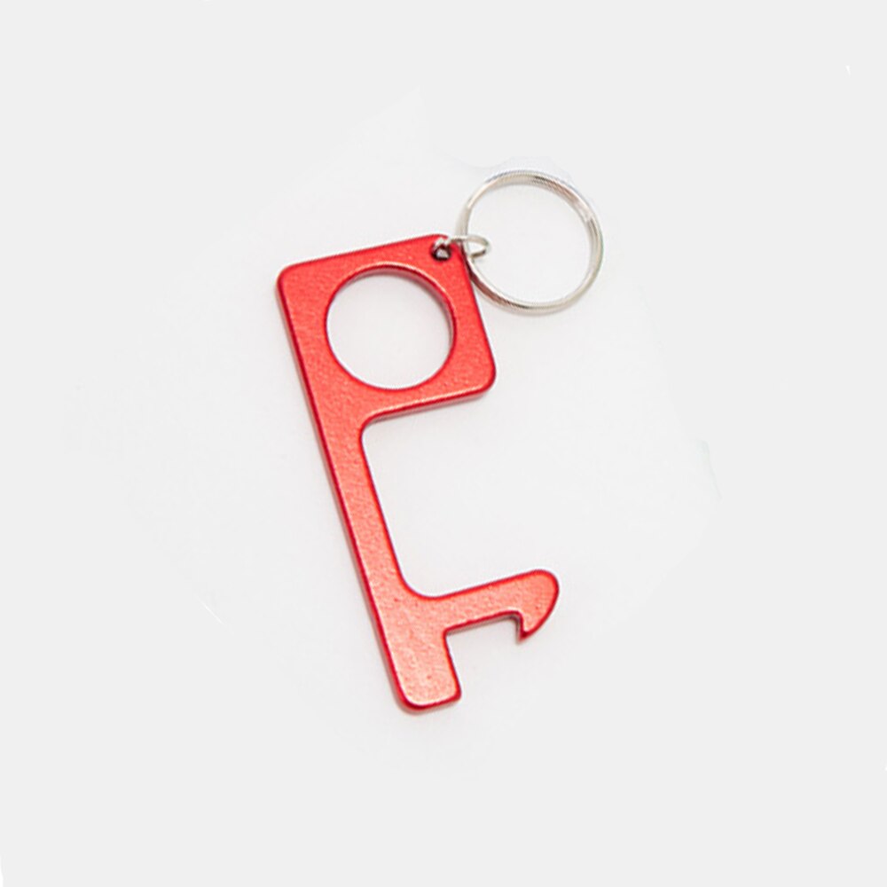 Ouvre-porte Anti-contact alliage Anti-bactérien Protection Anti-contact Isolation clé artefact crochet de porte ouvre-porte avec bouteille Op: 3