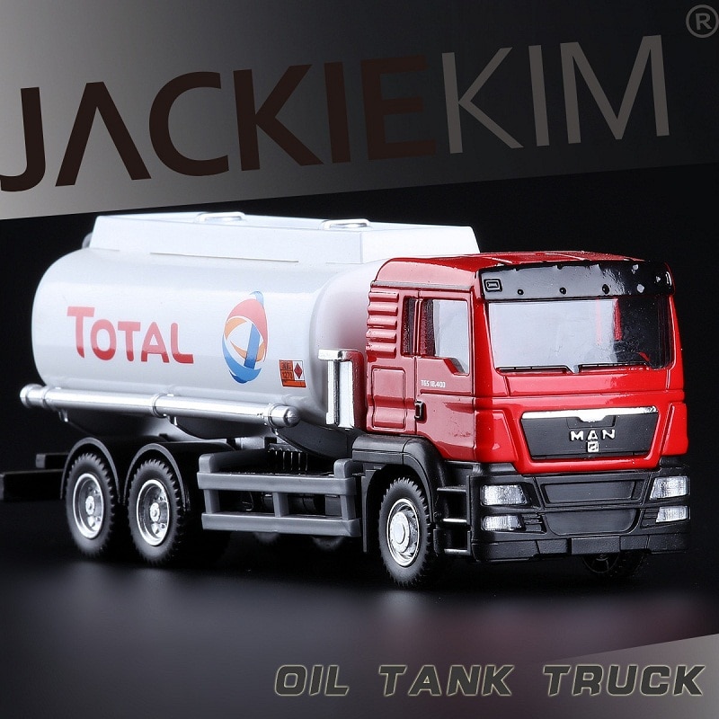 MAN Scania Shell Total bp Castrol Oil Tank Truck Simulation Diecasts & Toy Vehicles RMZ city 1:64 Alloy Car Model For Boys: black