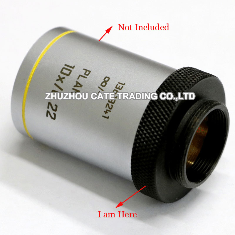 Objectif de Microscope RMS à M25, anneau d&#39;objectif RMS à M25 X 0.75, adaptateur de filetage pour Leica Nikon Olympus
