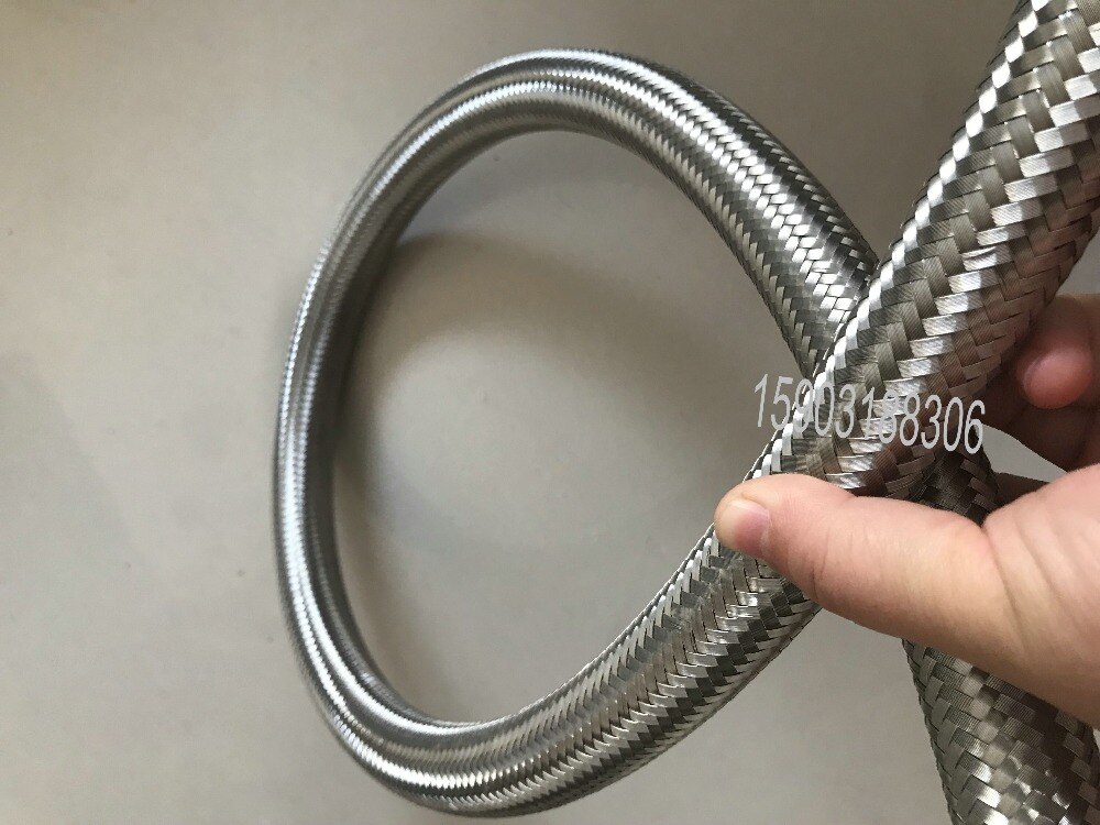 AN16 AN 16 -16 AN-16 Stainless Steel Braided Rubber Fuel Line Gas Oil Hose 1M 3.3FT