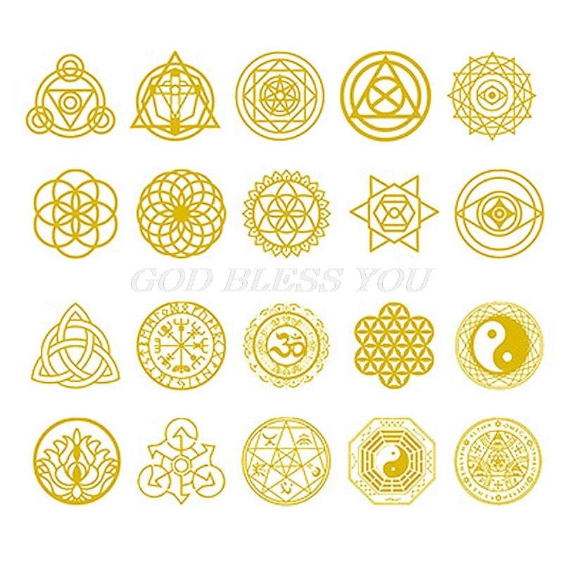 20 stk hellig geometrisk kobber orgonitt klistremerke blomst liv tre diy energi tårn pyramide materiale epoksy harpiks kunst håndverk: Gd-c