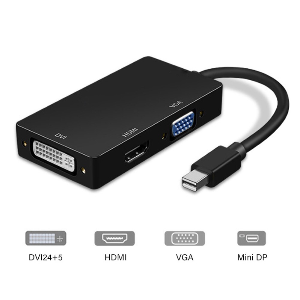 Tre-in-uno cavo adattatore micro USB mini 1080P DP tutto'ADATTATORE di HDMI VGA DVI Convertitore dell'adattatore del Cavo per Macbook pro Comodo da Usare