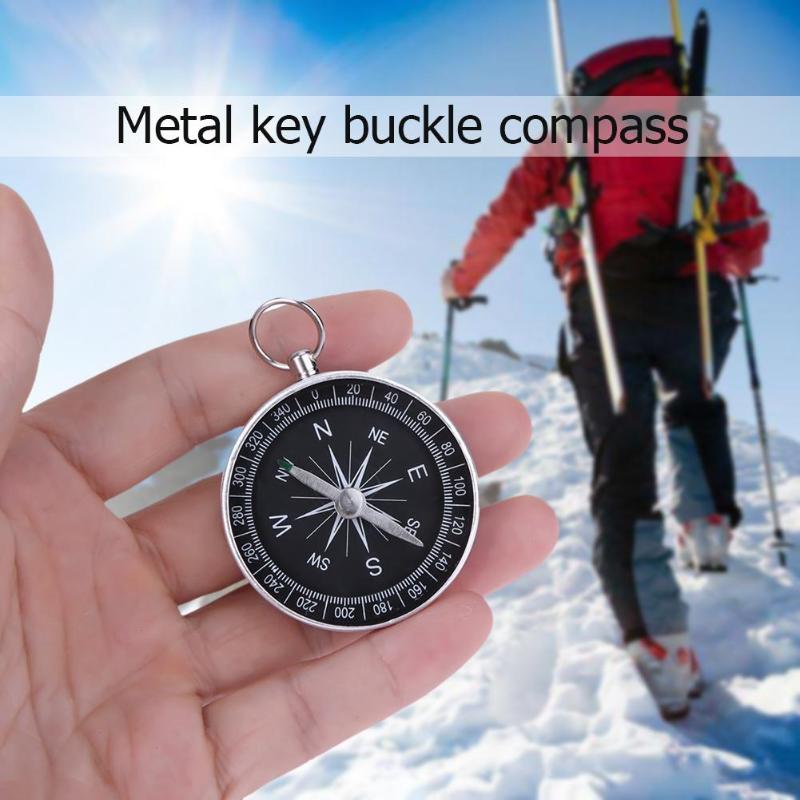 Draagbare Emergency Kompas Aluminium Navigatie Wilde Tool Black Brujula Chaveiro Outdoor Survival Kompas Tool