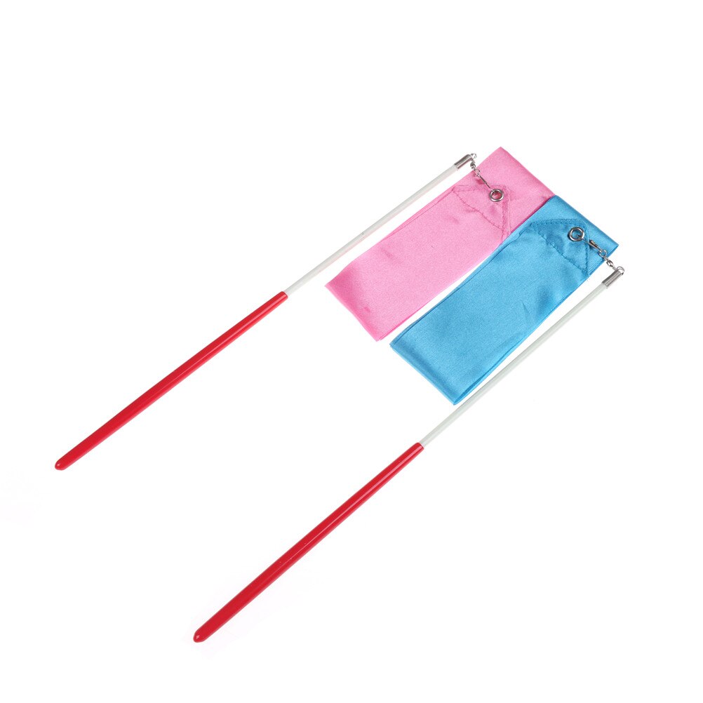 2M coloré gymnastique rubans danse ruban rythmique Art gymnastique Ballet Streamer Twirling tige bâton pour la formation de gymnastique