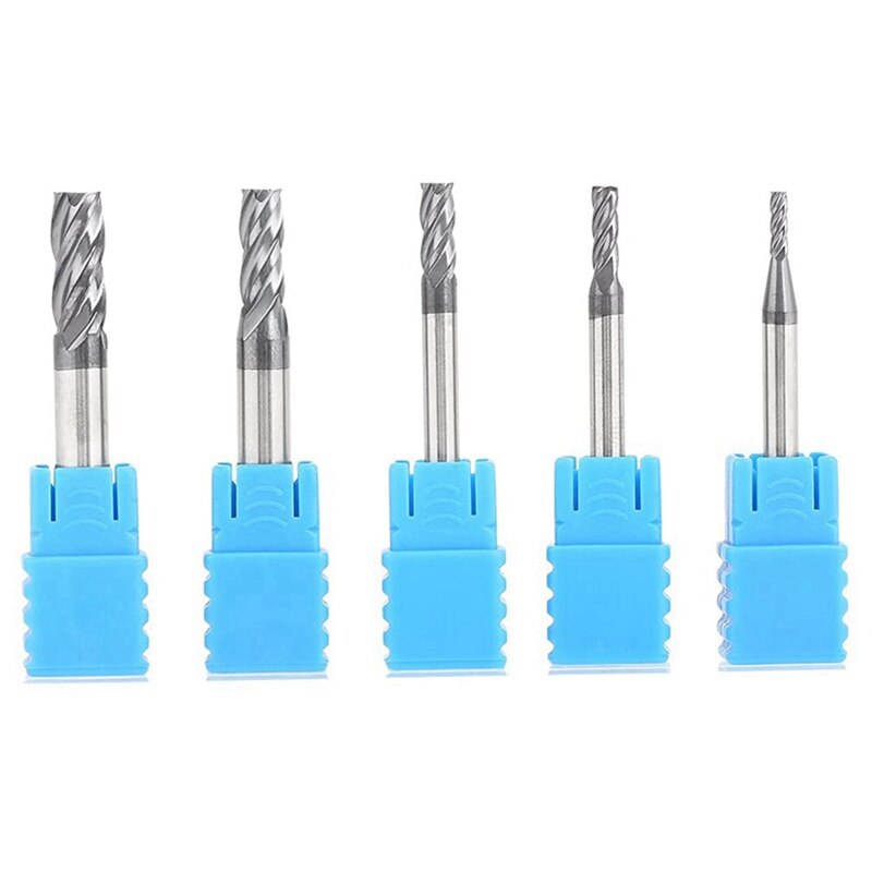 5 Pcs 4-Flute Milling CNC Rotary Burrs Set &amp; 1 Pcs 22mm Milling Arbor Gear No. 2 Morse Taper MT2 M10 Mill Cutter Holder