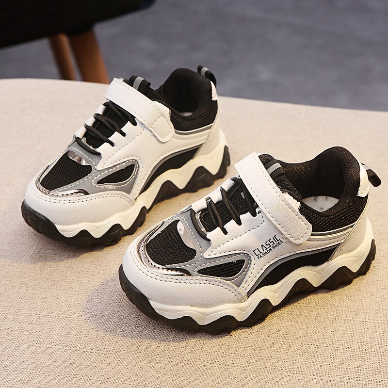 Maat 21-30 Kinderen Ademende Sneakers Meisjes Haak Lus Casual Schoenen Jongens Oorlog-Slip Sneakers Baby Anti-gladde Peuter Schoen