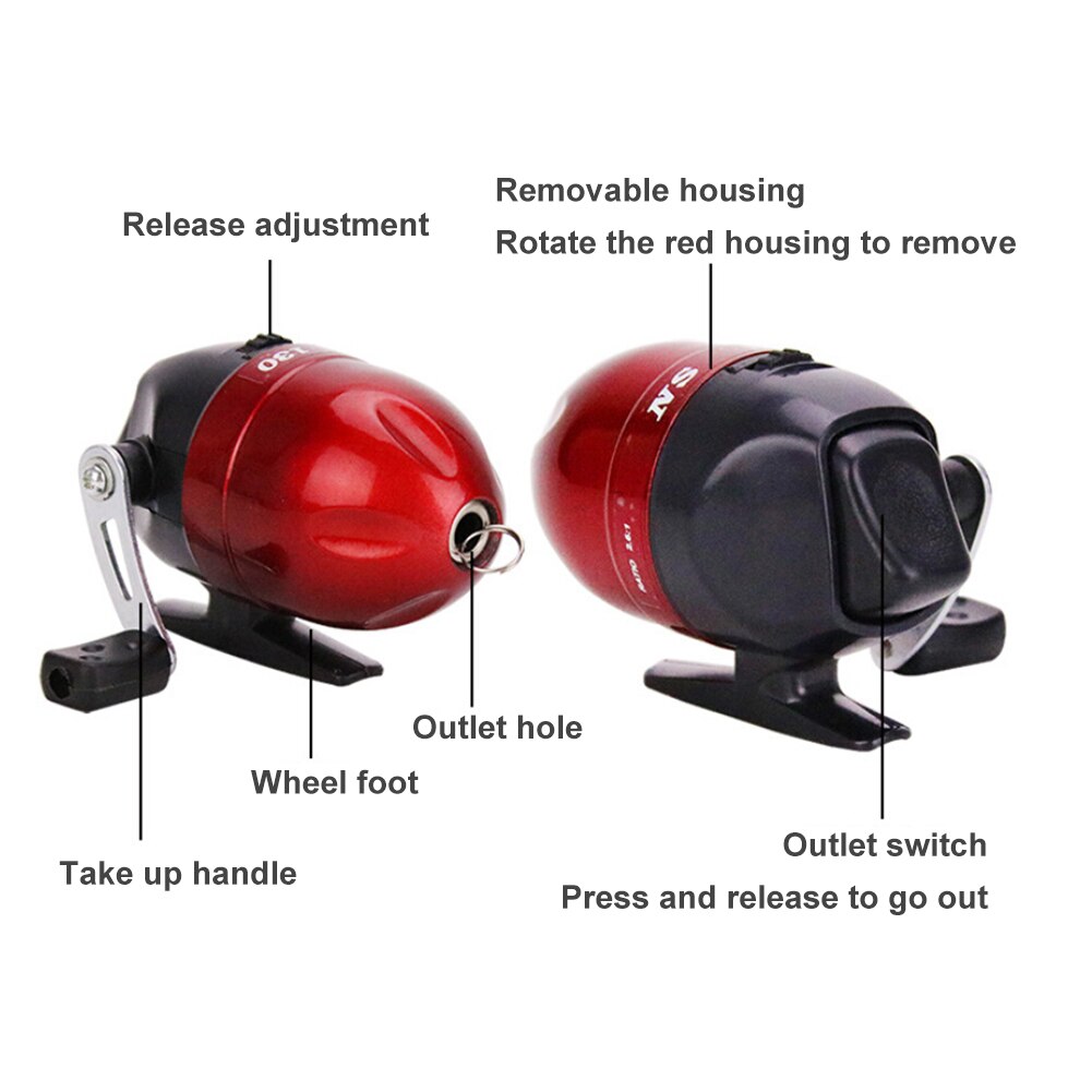 60pcs/Set Outdoor Casting Lure Fishing Rod Fishing Tackle set For Kids Fishing Gear Fishing Reel