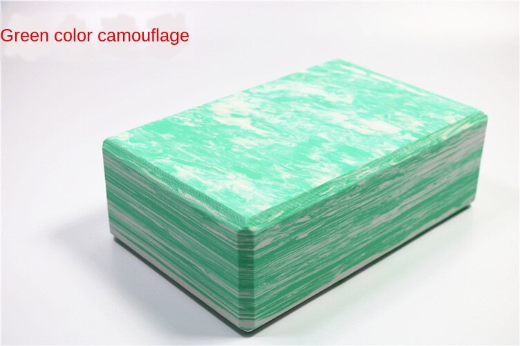 Camouflage Yoga Block Dance Gymnastic Soft Open Brick High Density Eva: Green