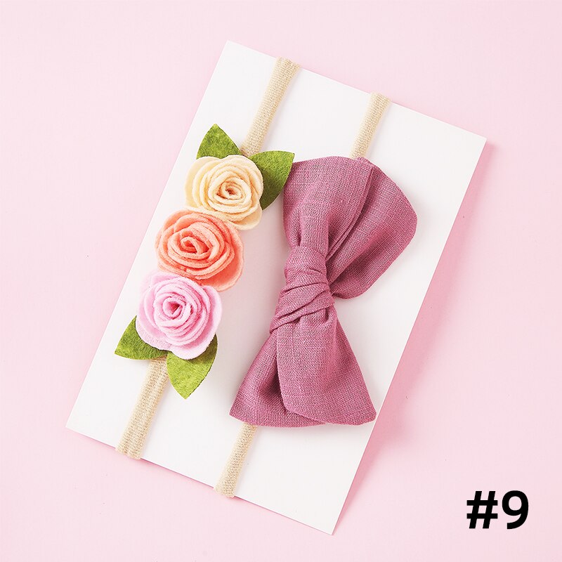 Baby hoofdband schattige strik meisjes hoofdbanden tulband pasgeboren bloem elastische hoofdbanden haarbanden kinderen baby haaraccessoires: A2 nsnsfb -9771-9