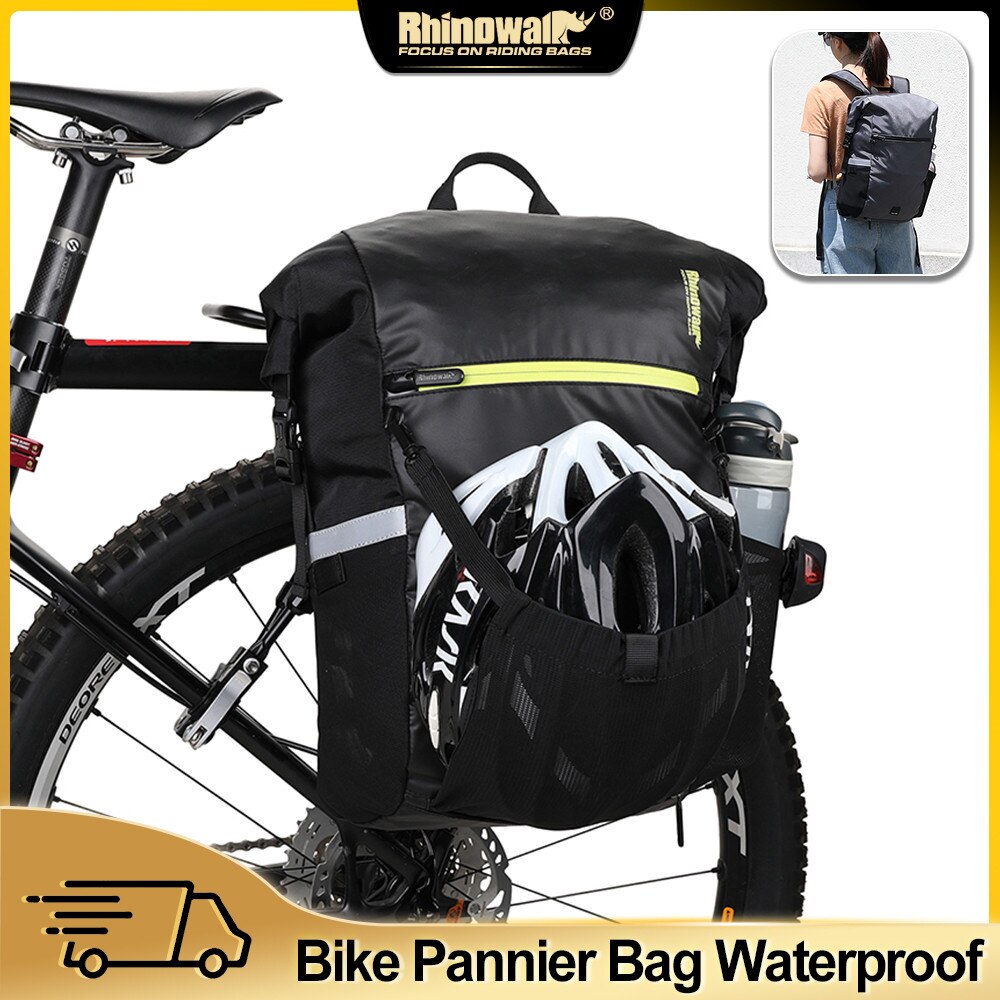 Rhinowalk 24L Cyclimg Tas Multifunctionele Bike Fietstas Waterdicht Fiets Rear Seat Bag Rugzak Motor Tas Bagage Tas