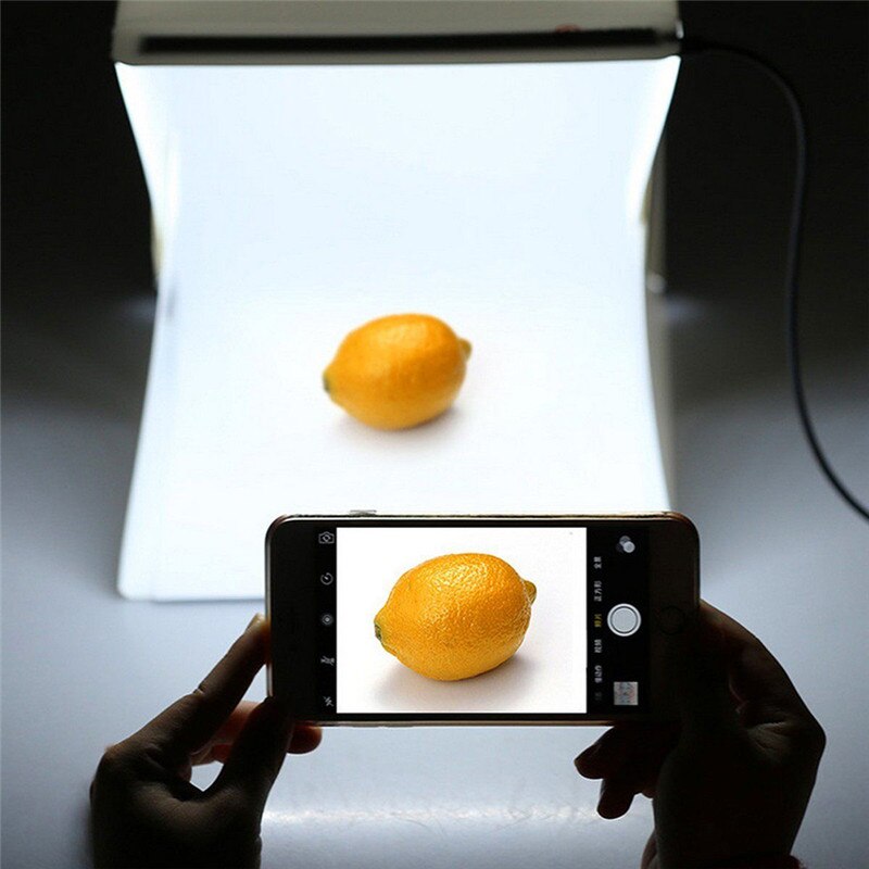 Tragbare Falten Leuchtkasten Fotografie LED Licht Zimmer Foto Studio Licht Zelt Weiche Box Kulissen für Digitale DSLR Kamera 40*40CM