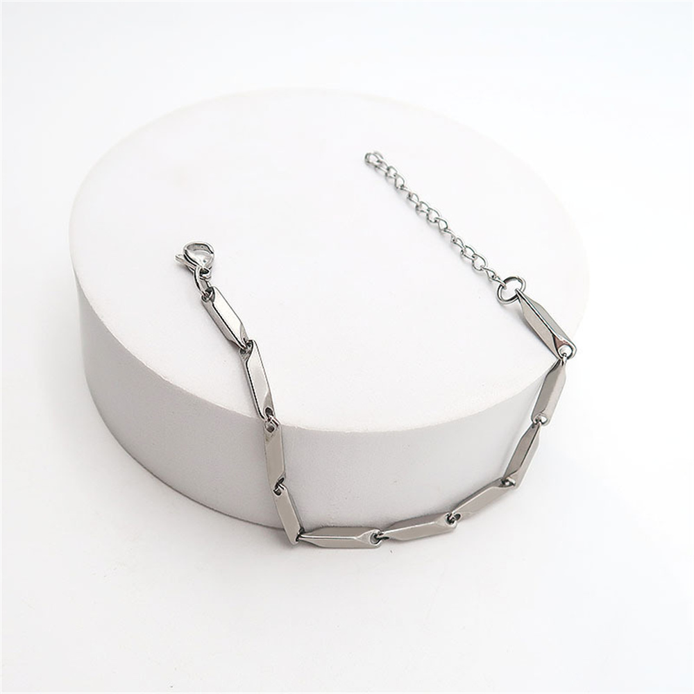 Bracelet Simple en acier inoxydable pour hommes et femmes, chaîne en graine de Melon, 3mm, à la , en titane, tendance, accessoires bijoux